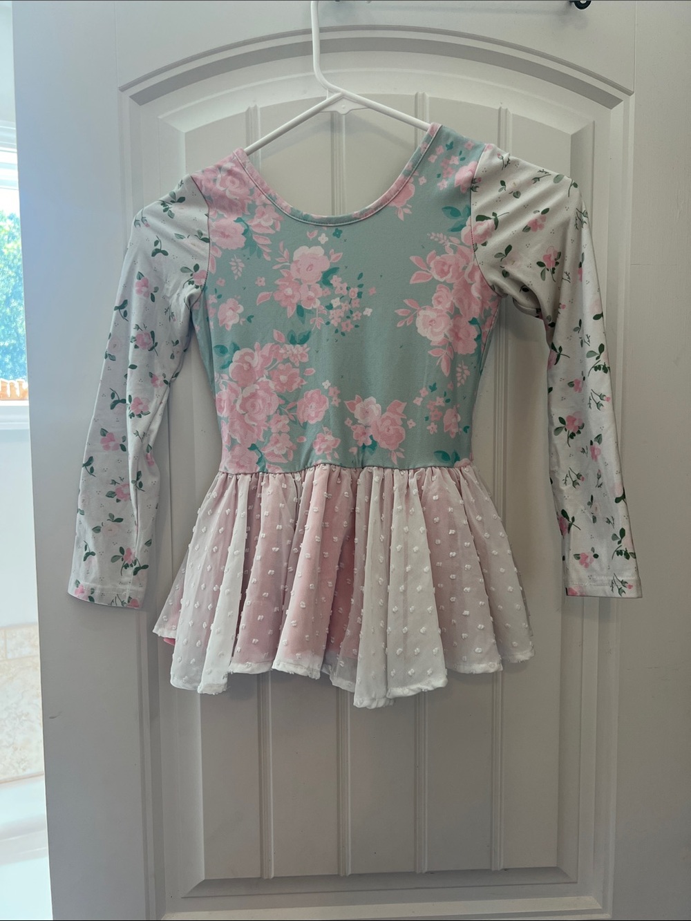 Cheeky Plum Pink and Mint Leotard 6y